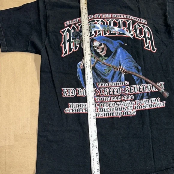 Vintage Metallica Last Tour of the Millennium T-shirt XL Kid Rock Sevendust